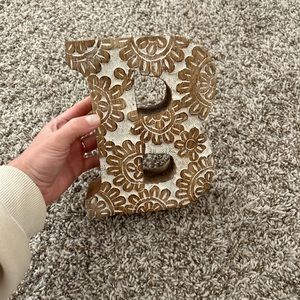 Letter “B” decor piece. BOHO